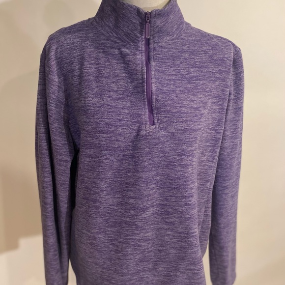 Purple pullover, zip fleece - Picture 1 of 4
